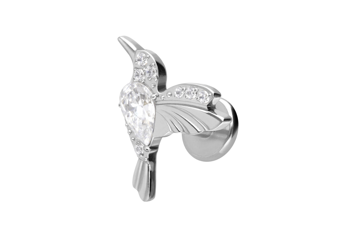 Titan Labret Piercing mit Innengewinde KOLIBRI